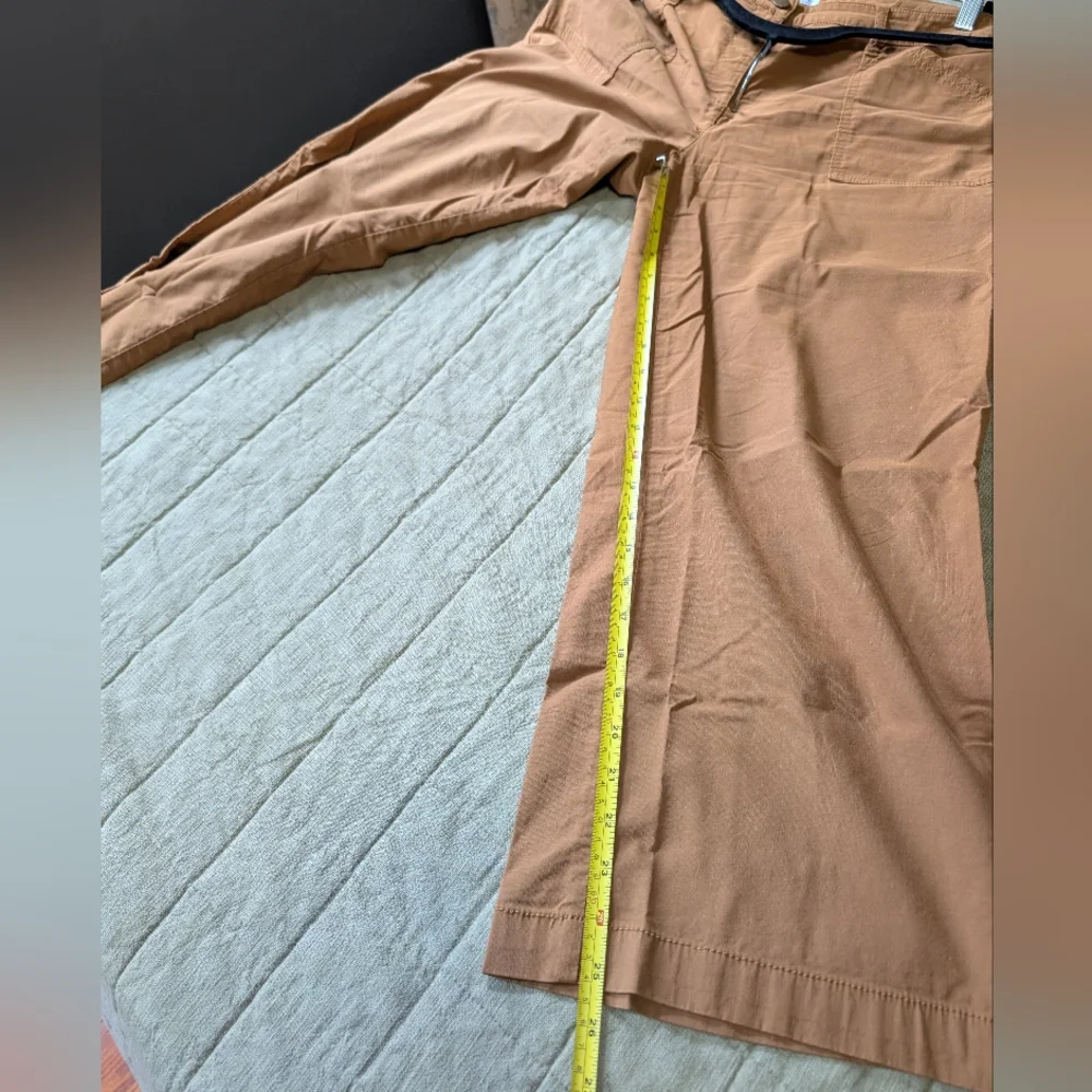 Yellow Cropped Wide Leg High Waist Pants Nicole Miller NY - Picture 6 of 6